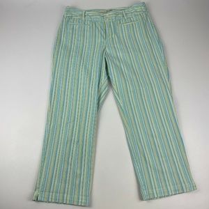 Columbia Women's Sz 6 River Resort Candy Striped Capris Pants